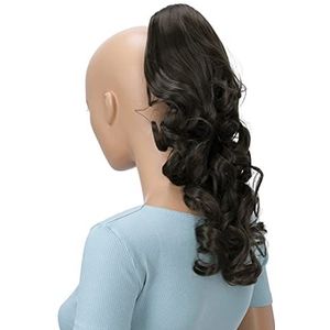 CAISHA 40cm Haarstukje Vlecht Paardenstaart Haarextensies Volumineus Golvend Bruin H204