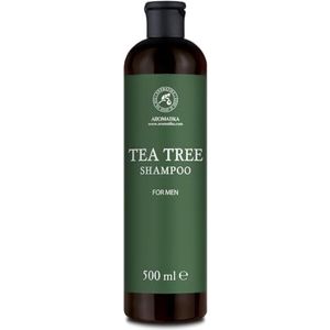 Tea Tree Shampoo voor Mannen 480ml - Natuurlijke Shampoo - Anti-Roos- voor Haargroei en Volume - Sulfaatvrije Shampoo - Natural Shampoo - Beautysalon - Wellness - Persoonlijke Verzorging