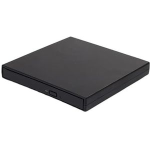 Professionele slanke externe CD/DVD-drive met laag geluidsniveau, USB 2.0 DVD/CD-brander/-schrijver Soepele werking(Black)