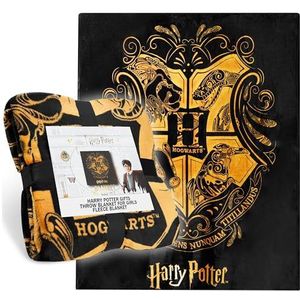 HARRY POTTER Potter Gooi deken Zweinstein Fleece DekenZwartFull