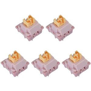 YUGSHNKFC Stille Crème Gele Perzik Linears Mechanische Schakelaars Pre Gesmeerde Tactiles 3Pin Assen voor het Aanpassen Gaming Toetsenborden