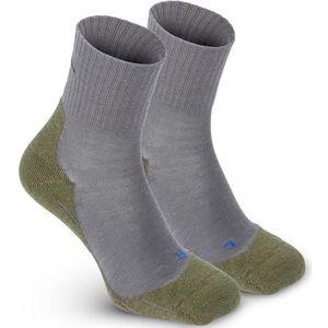 gipfelsport Wandelsokken van merinowol, sokken voor outdoor, trekking, trekkingsokken, wandelsokken met natuurlijke scheerwol voor dames, heren en kinderen, dun groen (1 x paar), 45/47 EU