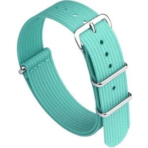 LUGEMA Premium Geribbelde Band Horlogeband 18 Mm 20 Mm 22 Mm Vintage Stoffen Horlogeband Vervangende Polsbandaccessoires (Color : TEAL BLUE, Size : 18mm)