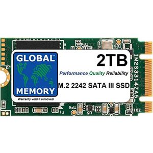 GLOBAL MEMORY 2TB M.2 2242 NGFF SATA 3 SOLID STATE DRIVE (SSD) VOOR LAPTOPS/DESKTOP PC's/SERVERS/WERKSTATIONS/MOEDERBORDEN