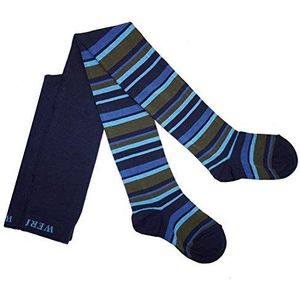 Weri Spezials Baby- en kindermaillot voor jongens en meisjes met ringpatroon in 8 praktische en moderne kleuren, Klassieke marine, 92-98