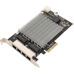 PoE-netwerkkaart, 2,5G Bandbreedte Gigabit Ethernet-adapter met 4 RJ45-poorten, Tot 30W Stroomtransmissie voor Hoge Snelheid