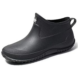 Lyuu Tuinschoenen, uniseks, regenlaarzen, waterdicht, licht, outdoor, wandelen, korte enkellaarzen, heren of dames, A Zwart, 41 EU