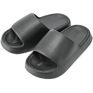 Non-slip Bathroom Slippers,Soft Slippers,Indoor And Outdoor Platform Pool Slippers Shower Slippers (Color : Black, Size : 43-44)