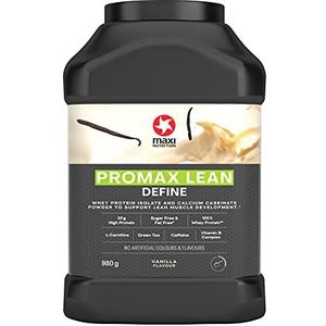 MaxiNutrition - Promax Lean, Vanille - Wei-eiwitpoeder voor gewichtsverlies en magere spierontwikkeling - suiker- en vetvrij, vegetarisch-vriendelijk, 30 g eiwit, 128 kcal per portie, 980 g