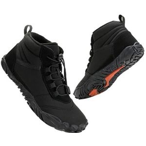 Veiligheidsschoenen Heren, Orthopedische Schoen Met Boogondersteuning For Heren, Comfortabele Antislip Wandelschoenen, Lichtgewicht Instappers Met Dikke Hak En Korte Laarzen(Black,43)