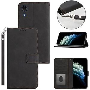 Smartphone Flip-hoesjes Wallet Case Compatibel met Samsung Galaxy A20E/A10E, Magnetische Flip Folio Case Vintage PU lederen telefoonhoes [TPU schokbestendige binnenhoes] met creditcardhouder Polsband