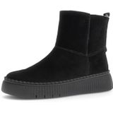 Gabor - Chelsea Laarzen - Zwart - Enkellaarsjes - Lamsvacht - Ritssluiting