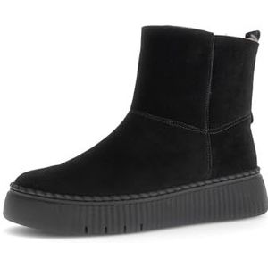 Gabor - Chelsea Laarzen - Zwart - Lamsvacht - Enkellaarsjes
