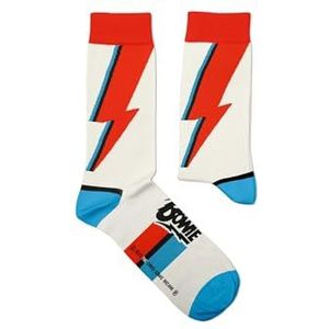 David Bowie sokken – Let’s Dance, Aladdin Sane, Blackstar, Lightning Yellow, Lightning Pack, officieel pakket – cadeaus voor muziekliefhebbers, katoenen sokken, 2 maten, 4-7 en 7½-11½