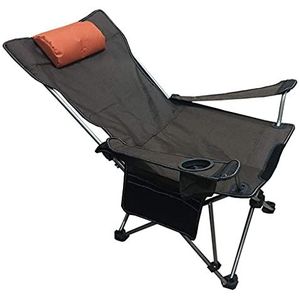 Outdoor terrasstoelen ligstoel campingstoel draagbaar opvouwbaar lichtgewicht met zijzak fauteuil stoel voor buiten reizen strand vis nodig (kleur: bruin, maat: stijl 1)
