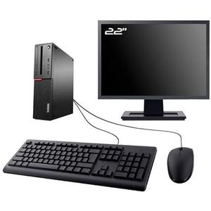 Lenovo ThinkCentre M700 SFF PC 22 inch Intel G4400 RAM 8 GB SSD 500 GB WiFi W11 (gereviseerd)
