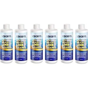 Brodys - A/C HVAC Drain Line Cleaner, 8oz fles, (Geweldig om thuis, op kantoor, in restaurants en grote commerciële gebouwen) 6 PACK