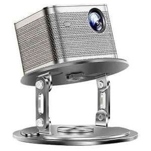 Projectorstandaard, Desktop-projectorbeugel 360 graden draaibare projectorstandaard Metalen beugel Universele kantoor-thuis-nachtkastje(Black)