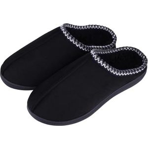 ENWWCH Heren Winter Slippers Winter Warm Katoen Slippers Voor Vrouwen Mannen Flats Zachte Antislip Pluizige Schoenen Ontwerp Slides Paar Indoor Huisslippers Voor Thuisgebruik, zwart., 38-39(9.2-9.4