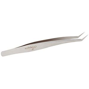 Utoolmart 125mm Wimper Extensions Pincet Micro-magnetische Rvs Precisie met Gebogen Puntige Tip Pincet Nipper voor Lash Extensions Met Vierkante Doos 1 stks