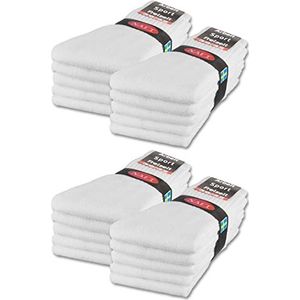 10 | 20 | 30 Paar Sportsokken Tennissokken Werksokken Heren Dames Katoen 10100 (20 paar Wit 35-38)