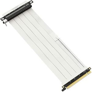 LINKUP - Ultra PCIe 4.0 X16 Riser Kabel [RTX4090 RX6950XT x570 B550 Z690 Getest] Afgeschermd Verticaal Gemonteerd Gaming PCI Express Gen4┃Omgekeerde GPU Contactdoos (27cm) Ontworpen voor ITX┃Wit