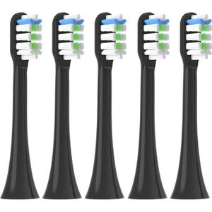 5 reserveborstels geschikt voor Boombrush borstelkop, wisselkoppen, opzetborstels geschikt voor Boombrush sonische tandenborstel, borstelkop, reserveborstelkop, zwart