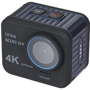 4k ultra Hd WiFi Action Camera, 48mp 1.54 inch scherm 4K videocamera, 170D 10 m waterdichte sporten DV, Helmcamera met 12 8 GB Kaart(Color:128GB,Size:Blue)