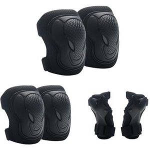 Knieondersteuning, Kniebeschermers, Elleboogbeschermers En Polsbeschermers Zijn Geschikt For Rolschaatsen En Wielersport Kniebandages(Black,M)