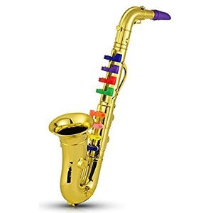 Mini Saxofoon Kinderen Muziek Windinstrumenten Buikspieren Metalen Gouden Saxofoon Met 8 Gekleurde Toetsen Kindgeschenk