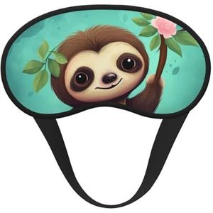 Schattig luiaard slaapmasker zacht comfortabel oogmasker met verstelbare riem verduistering oogslaap schaduw cover voor vrouwen meisjes mannen reizen yoga dutje ploegendienst werk