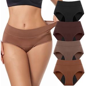 Wasbare Incontinentiebroekjes For Vrouwen Herbruikbaar Lekvrij Ondergoed Met 3-laags Absorberende Kern Comfortabele Slips For Licht Urineverlies(4pcs-c,XXL)
