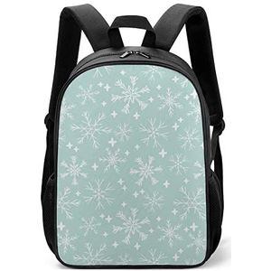 Mint Leuke Winter Sneeuwvlok Lichtgewicht Rugzak Reizen Laptop Tas Casual Dagrugzak voor Mannen Vrouwen