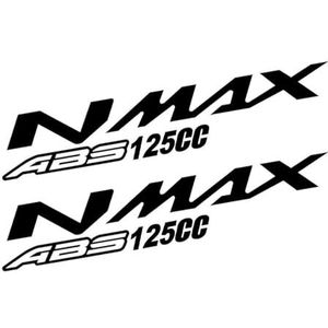 Reflective Scooter Body Side Strip Fairing Sticker Logo Decal For NMAX 155 Nmax160 Nmax150 Nmax125 NMAX(ZWART)