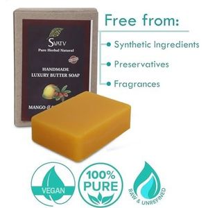 SVATV Handgemaakte Boterzeep Mango & Shea Butter :: 100g Reep