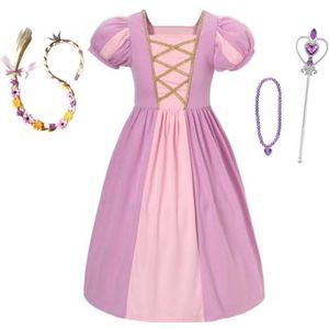 Lito Angels Prinses Rapunzel Verkleedpartijtjes met Accessoire voor Peuter MeisjesVerjaardagsfeest Outfit Maat 104 Leeftijd 3-4 Jaar Markering 100