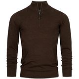 Indicode - Gore Pullover - Dk Brown Mix - Trui van 80% Katoen