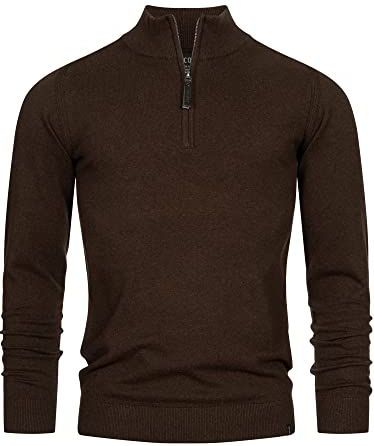 Indicode - Gore Pullover - Dk Brown Mix - Trui van 80% Katoen