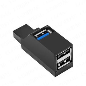USB 3.0 HUB Adapter USB 2.0 HUB Extender 3 Poorten USB Hub Hoge Snelheid Gegevensoverdracht USB Splitter Docking Station for PC Laptop(USB 3.0 Black)