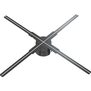 3D Hologram Fan 18,1 inch/46 cm 3D-hologramventilator, 528 led-kralen in 4 ventilatorbladen Holografische projector via TF-kaart, app en afstandsbediening, Halloween voor zakelijke winkelborden, bars,