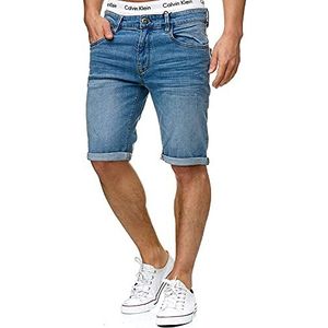 INDICODE Heren Caden Jeans Shorts | Jeans korte broek met 5 zakken Blue Wash M