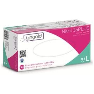 BINGOLD Nitril 35PLUS, blauw, 100 stuks