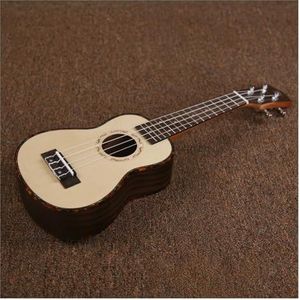 Ukulele Muziekinstrument 21 Inch Ukelele Palissanderfineer Body Verchroomde Gesloten Stemmechanieken Viersnarige Ukelele Kleine Gitaar