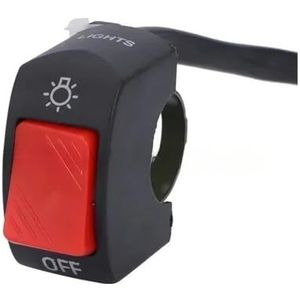 Motorfiets Stuur Schakelaar Motorfietsschakelaar AAN UIT Bedieningsknop Stuurbevestiging Koplamp Signaallamp Aangepaste Schakelaars Accessoires(Red)