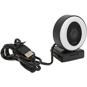 Webcam met Microfoon, USB 2.0 Ruisonderdrukking USB-webcamera voor Live Streaming