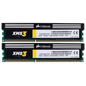 Corsair CMX8GX3M2A1600C9 XMS3 8GB (2 x 4 GB) DDR3 1600 Mhz CL9 Performance Desktop Memory