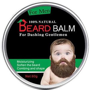 Baard Conditioner Balsem | Natuurlijke baardconditioner voor verzachtende vochtinbrengende conditionering gezichtshaar,Beard Moisturizer voor het verzachten van grof haar en het bevorderen Vincente