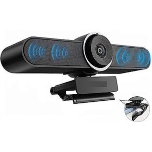 Webcams, Conferentie USB 1080P Web Camera 124° Groothoek Webcam Met Microfoon En Luidspreker for Smart TV PC Living Streaming