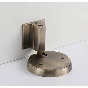 ZSLBMD Non-Punch Deur Stop Waterbestendig Zinklegering Deurstopper Deurhouders Nagelrijke Mechanische Deurstop Meubels(Green bronze)