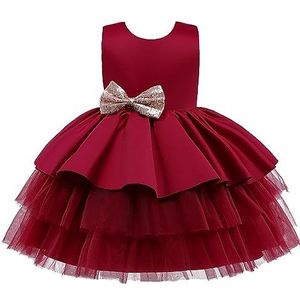 Lito Angels Bruiloft Jurk met Hoofdband voor Baby Meisjes Bourgondië Maat 92 Leeftijd 12-24 Maanden Markeringsnummer 8